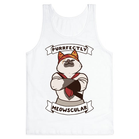 Purrfectly Meowscular  Tank Top